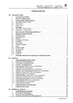 SEAT Ibiza 6J (08-15) 5 Gang Schaltgetriebe 02T Kupplung Reparaturanleitung PDF