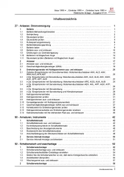 SEAT Ibiza 6K 1999-2002 Elektrische Anlage Elektrik Systeme Reparaturanleitung