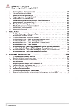 SEAT Ibiza 6L (01-08) 6 Gang Schaltgetriebe 0A8 Kupplung Reparaturanleitung PDF