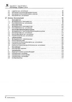 SEAT Ibiza Typ 6P 2015-2017 Bremsanlagen Bremsen System Reparaturanleitung PDF