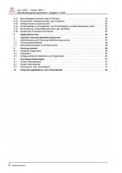 SEAT Leon 1M 1999-2006 Instandhaltung Inspektion Wartung Reparaturanleitung PDF