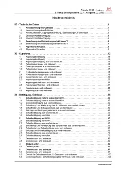 SEAT Leon 1M 1999-2006 5 Gang Schaltgetriebe 02J Kupplung Reparaturanleitung PDF