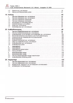 SEAT Leon 1M 1999-2006 4-Zyl. Benzinmotor 100 PS Mechanik Reparaturanleitung PDF