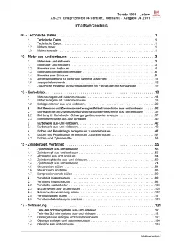 SEAT Leon 1M 1999-2006 5-Zyl. Benzinmotor Mechanik 170 PS Reparaturanleitung PDF