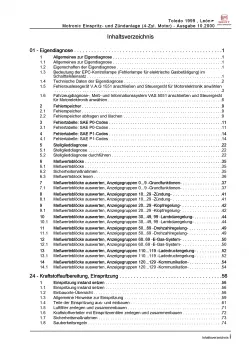 SEAT Leon 1M 1999-2006 1,8l Motronic Einspritz Zündanlage Reparaturanleitung PDF