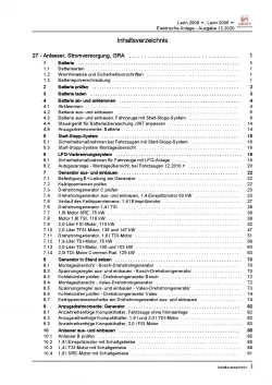 SEAT Leon 1P (05-12) Elektrische Anlage Elektrik Systeme Reparaturanleitung PDF