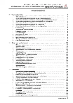 SEAT Leon 5F 2012-2020 1,8l 2,0l Benzinmotor 179-310 PS Reparaturanleitung PDF