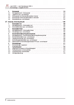 SEAT Leon Typ KL ab 2019 Bremsanlagen Bremsen System Reparaturanleitung PDF