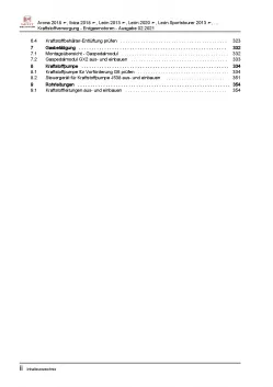SEAT Leon KL ab 2019 Kraftstoffversorgung Erdgasmotoren Reparaturanleitung PDF