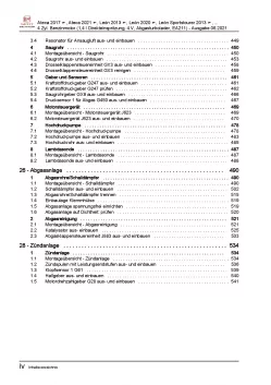 SEAT Leon KL ab 2019 4-Zyl. 1,4l Benzinmotor 122-150 PS Reparaturanleitung PDF