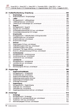 SEAT Leon KL ab 2019 4-Zyl. 1,5l Benzinmotor 130-150 PS Reparaturanleitung PDF