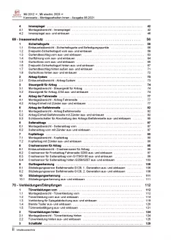 SEAT Mii Typ AA 2011-2019 Karosserie Montagearbeiten Innen Reparaturanleitung