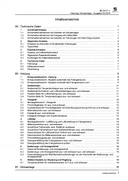 SEAT Mii Typ AA 2011-2019 Heizung Belüftung Klimaanlage Reparaturanleitung PDF