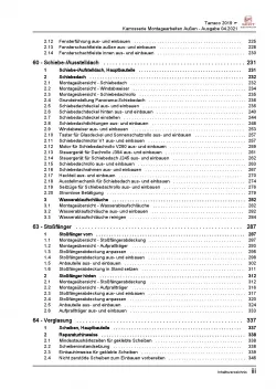 Seat Tarraco KN ab 2018 Karosserie Montagearbeiten Außen Reparaturanleitung PDF