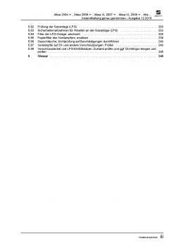 SEAT Toledo 5P (04-09) Instandhaltung Inspektion Wartung Reparaturanleitung PDF