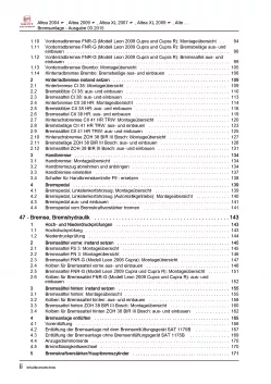 SEAT Toledo Typ 5P 2004-2009 Bremsanlagen Bremsen System Reparaturanleitung PDF