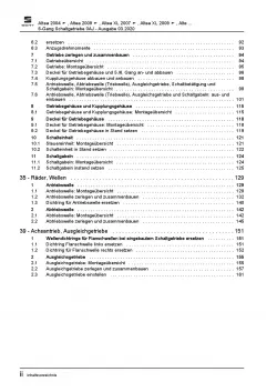 SEAT Toledo Typ 5P (04-09) 6 Gang Schaltgetriebe 0AJ Kupplung Reparaturanleitung