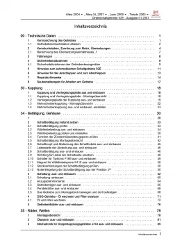 SEAT Toledo 5P 2004-2009 6 Gang Direktschaltgetriebe 02E Reparaturanleitung PDF