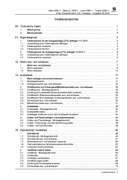 SEAT Toledo Typ 5P 2004-2009 4-Zyl. 1,6l Benzinmotor 102 PS Reparaturanleitung