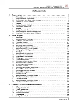 SEAT eMii Typ KE ab 2019 Karosserie Montagearbeiten Außen Reparaturanleitung PDF