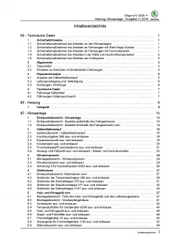 SKODA Citigo-e iV 2019-2020 Heizung Belüftung Klimaanlage Reparaturanleitung PDF