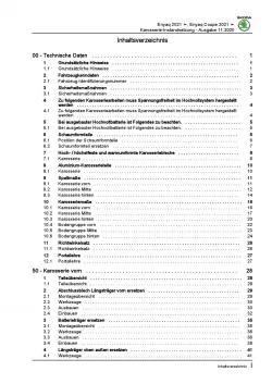 SKODA Enyaq 5A ab 2020 Karosserie Unfall Instandsetzung Reparaturanleitung PDF