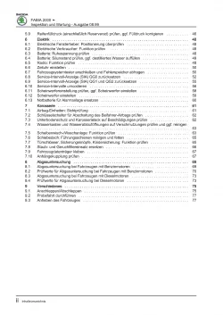 SKODA Fabia 6Y (99-07) Instandhaltung Inspektion Wartung Reparaturanleitung PDF