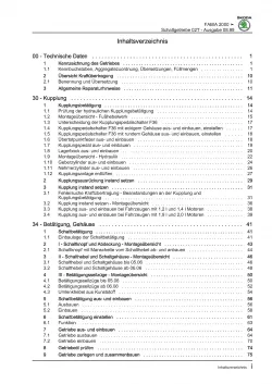 SKODA Fabia 6Y 1999-2007 5 Gang Schaltgetriebe 02T Kupplung Reparaturanleitung