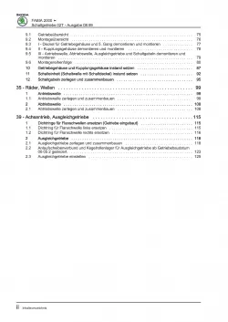 SKODA Fabia 6Y (99-07) 5 Gang Schaltgetriebe 02T Kupplung Reparaturanleitung PDF