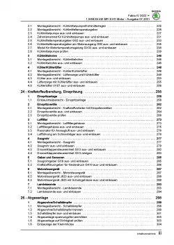 SKODA Fabia PJ ab 2021 3-Zyl. 1,0l Benzinmotor 65-80 PS Reparaturanleitung PDF