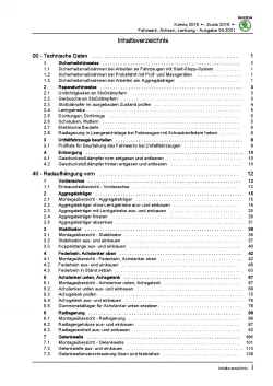 SKODA Kamiq Typ NW ab 2019 Fahrwerk Achsen Lenkung Reparaturanleitung PDF