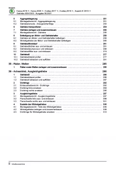 Skoda Karoq ab 2017 6 Gang Automatikgetriebe DSG DKG 0D9 Reparaturanleitung PDF