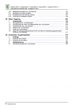 Skoda Karoq Typ NU ab 2017 6 Gang Automatikgetriebe 09G Reparaturanleitung PDF