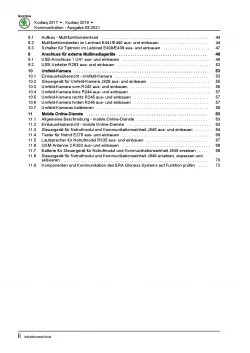 Skoda Kodiaq NS ab 2016 Radio Navigation Kommunikation Reparaturanleitung PDF