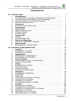 Skoda Kodiaq NS ab 2016 Kardanwelle Achsantrieb hinten Reparaturanleitung PDF