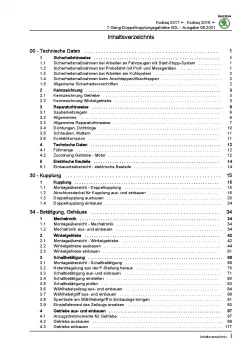 Skoda Kodiaq NS ab 2016 7 Gang Automatikgetriebe DKG 0DL Reparaturanleitung PDF