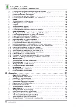 Skoda Kodiaq Typ NS ab 2016 4-Zyl.  2,0l Dieselmotor 239 PS Reparaturanleitung