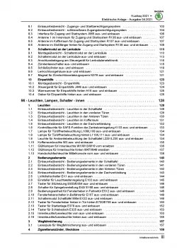 SKODA Kushaq ab 2021 Elektrische Anlage Elektrik Systeme Reparaturanleitung PDF