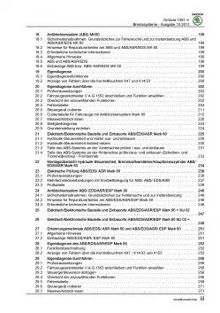 SKODA Octavia Typ 1U 1996-2010 Bremsanlagen Bremsen System Reparaturanleitung