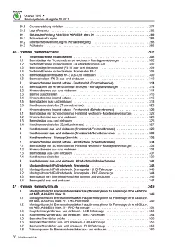 SKODA Octavia 1U 1996-2010 Bremsanlagen Bremsen System Reparaturanleitung PDF