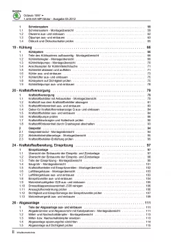 SKODA Octavia 1U 1996-2010 4-Zyl. 1,4l Benzinmotor 75 PS Reparaturanleitung PDF