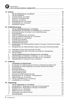 SKODA Octavia 1U 1996-2010 1,8l Benzinmotor 150 PS Mechanik Reparaturanleitung