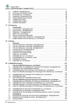 SKODA Octavia 1U 1996-2010 4-Zyl. 2,0l Benzinmotor 115 PS Reparaturanleitung PDF