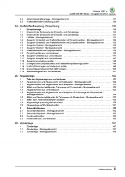 SKODA Octavia 1U 1996-2010 4-Zyl. 2,0l Benzinmotor 115 PS Reparaturanleitung PDF