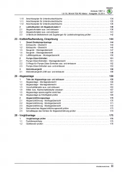 SKODA Octavia 1U 1996-2010 4-Zyl. Dieselmotor 100-131 PS Reparaturanleitung PDF