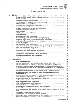 SKODA Octavia 1Z 2004-2013 Heizung Belüftung Klimaanlage Reparaturanleitung PDF