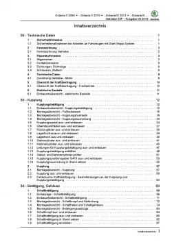 SKODA Octavia (04-13) 5 Gang Schaltgetriebe 0AF Kupplung Reparaturanleitung PDF