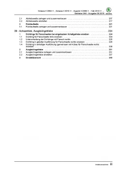 SKODA Octavia 1Z 2004-2013 5 Gang Schaltgetriebe 0A4 Kupplung Reparaturanleitung