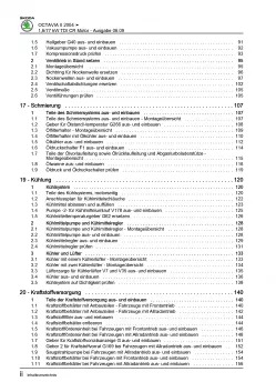 SKODA Octavia 1Z 2004-2013 4-Zyl. Dieselmotor TDI 105 PS Reparaturanleitung PDF