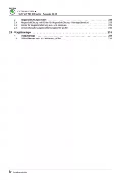 SKODA Octavia 1Z 2004-2013 4-Zyl. Dieselmotor TDI 105 PS Reparaturanleitung PDF